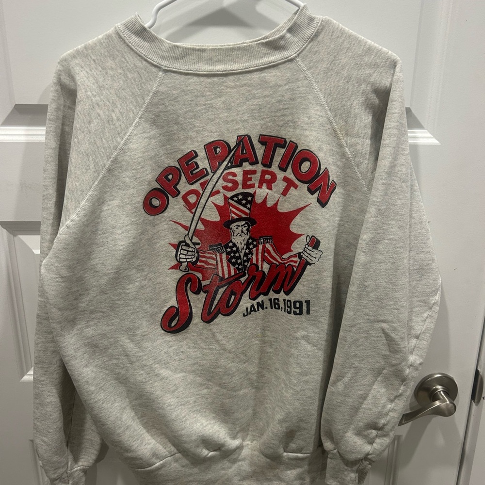 Gray Operation Desert Storm Sweater